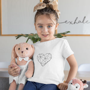 Heart - Line Minimalist | T-Shirt Bambina