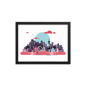 city framed poster bellfish in augmented reality