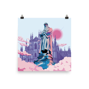 Statua Leonardo - Poster in Augmented Reality for LeonARdo - Bellfish