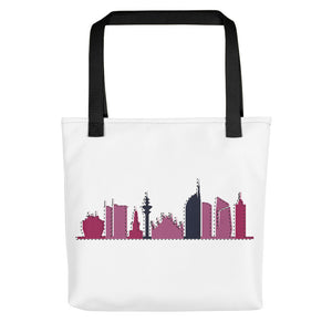 tote bag bellfish skyline milan in augmented reality