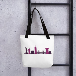 borsa bellfish skyline new york in realtà aumentata
