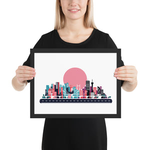 speed of city poster incorniciato bellfish in realtà aumentata