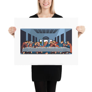 Poster Ultima Cena in Augmented Reality held by person - Bellfish