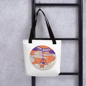 Tote Bag Vite Aerea in Augmented Reality on mockup - Bellfish