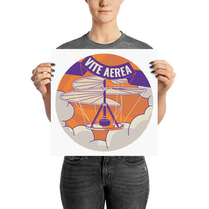 Poster Vite Aerea in Augmented Reality held by person - Bellfish